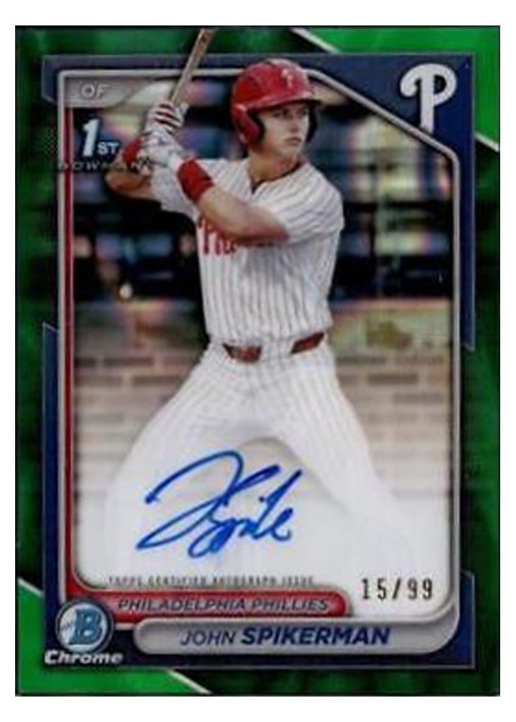 2024 Bowman Draft Chrome Prospect Autographs John Spikerman #CPA-JSP card