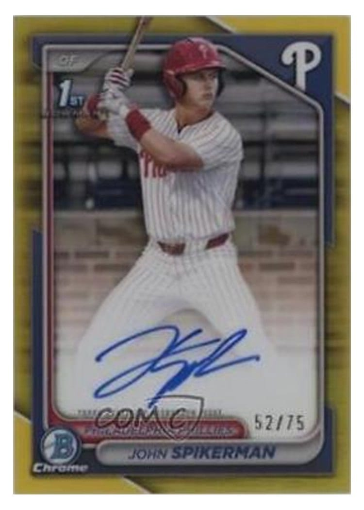 2024 Bowman Draft Chrome Prospect Autographs John Spikerman #CPA-JSP card
