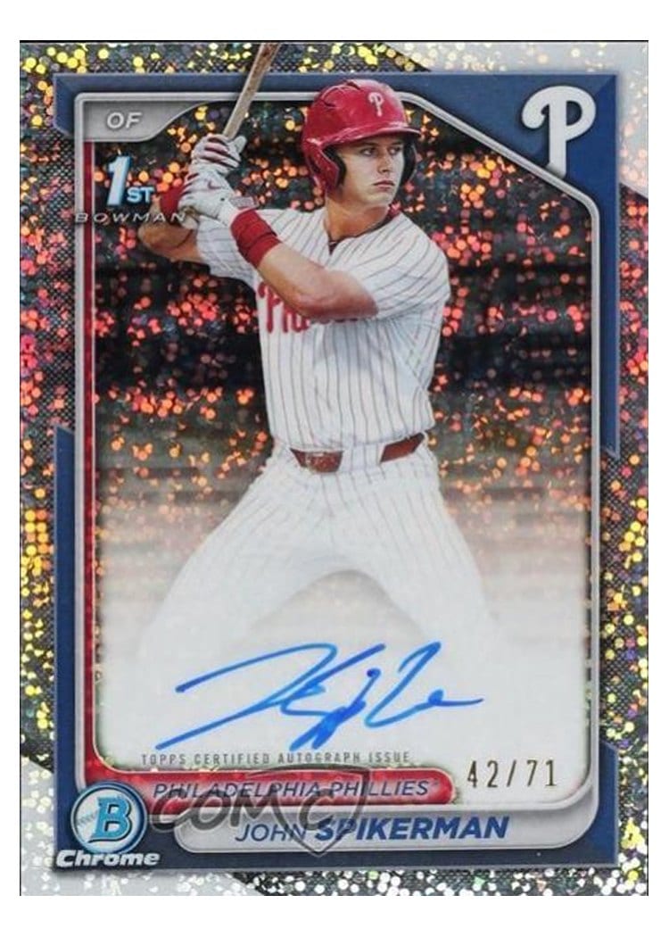2024 Bowman Draft Chrome Prospect Autographs John Spikerman #CPA-JSP card