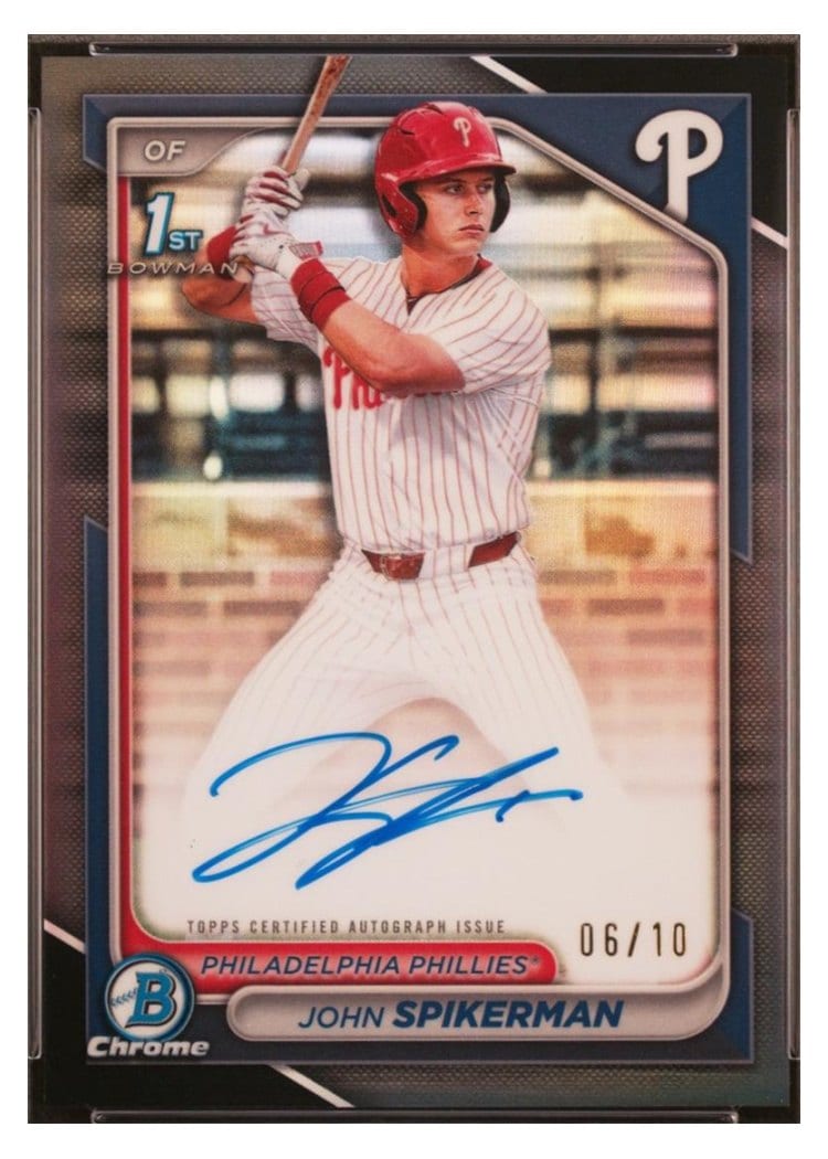 2024 Bowman Draft Chrome Prospect Autographs John Spikerman #CPA-JSP card