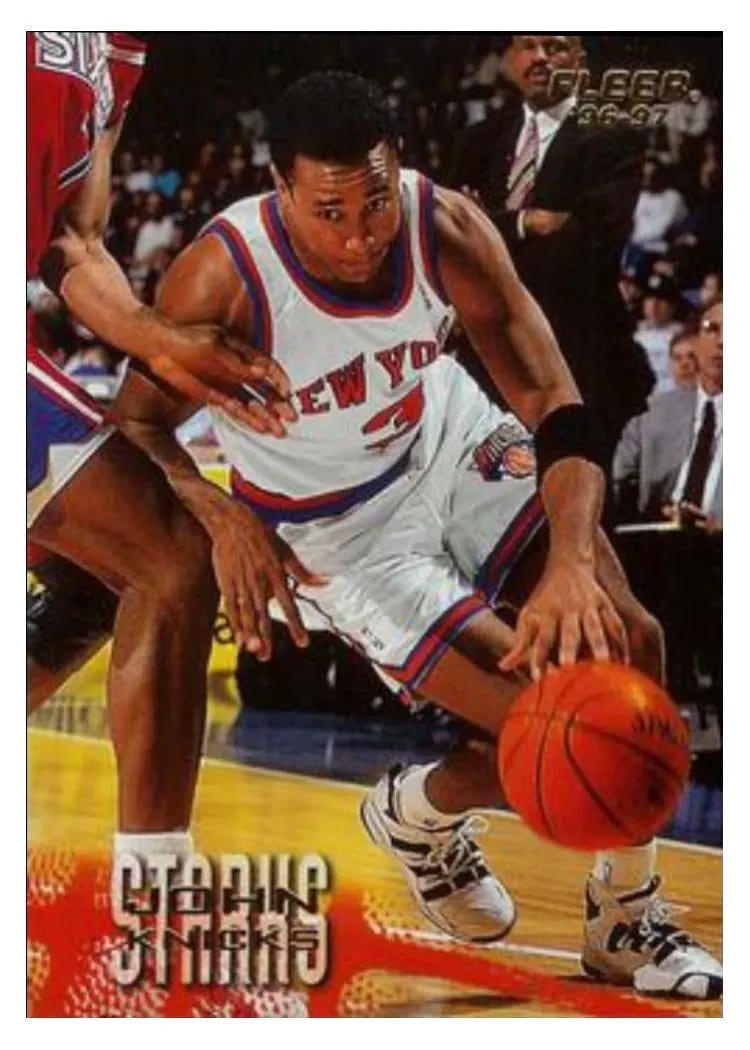 1996 Fleer John Starks #75 card