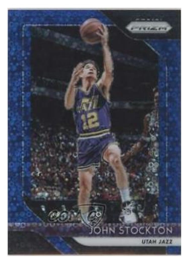 2018-19 Panini Prizm Base Set John Stockton #185 card