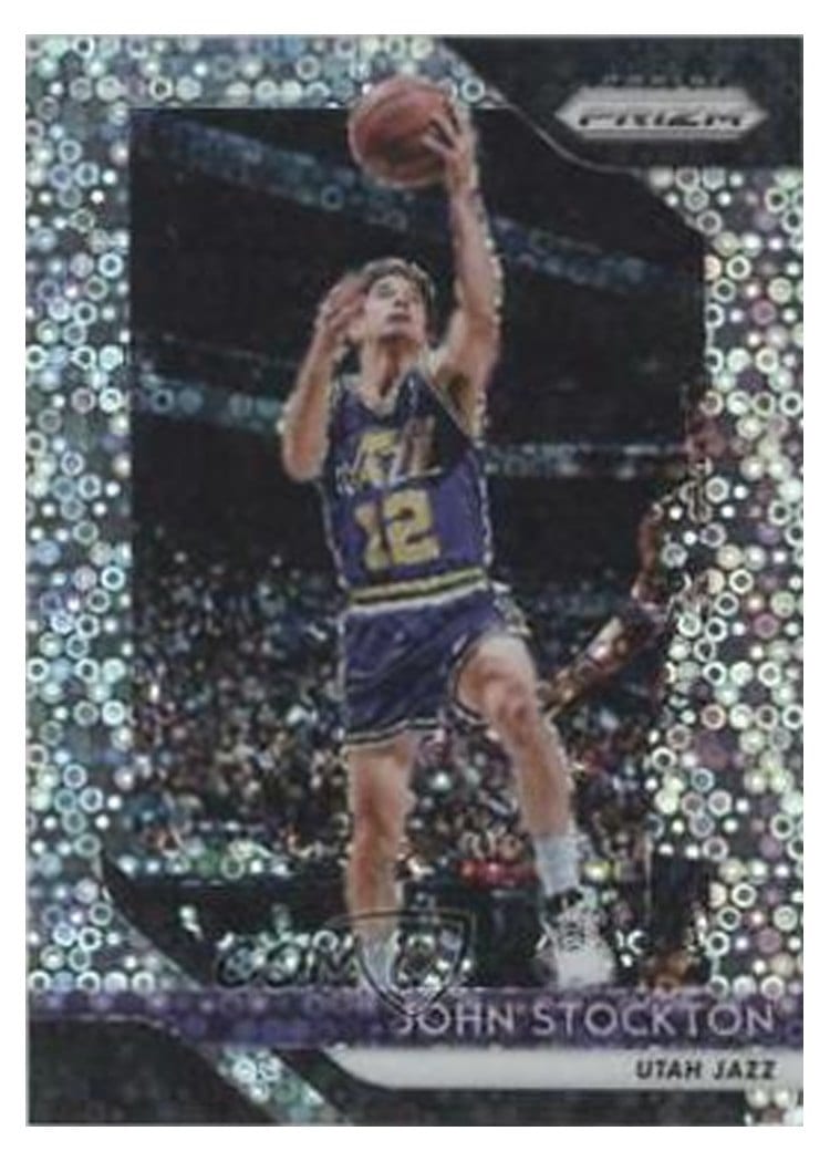 2018-19 Panini Prizm Base Set John Stockton #185 card