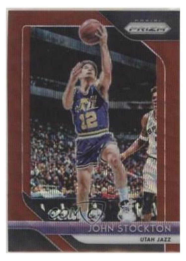 2018-19 Panini Prizm Base Set John Stockton #185 card