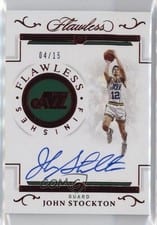 2020 Panini Flawless Finishes Autograph John Stockton #FIN-STO card