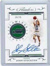 2020 Panini Flawless Finishes Autograph John Stockton #FIN-STO card