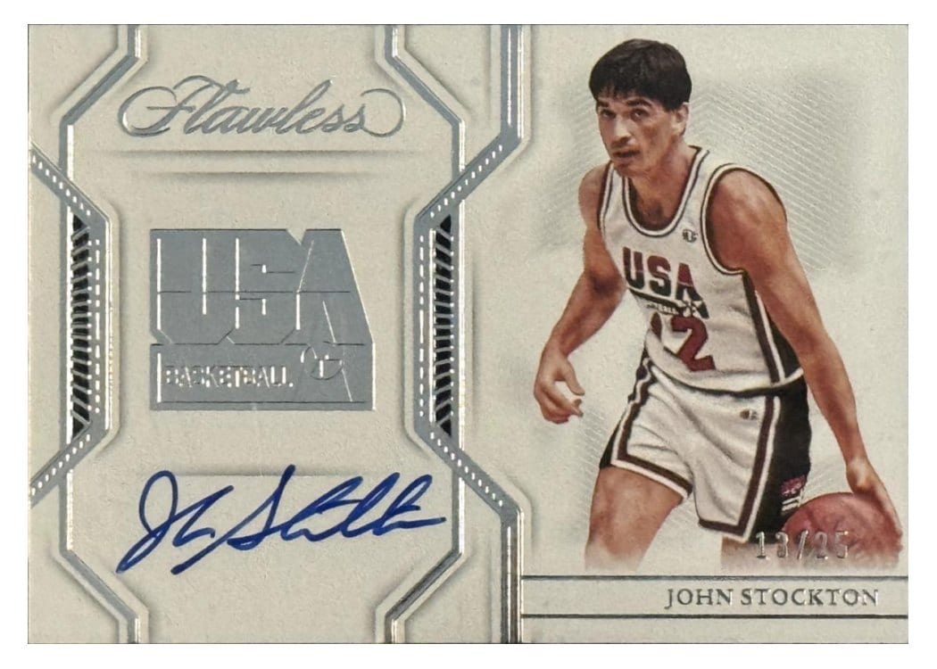 2022 Panini Flawless USA Basketball John Stockton #6 card