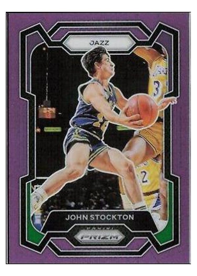 2023-24 Panini Prizm Base Set John Stockton #198 card