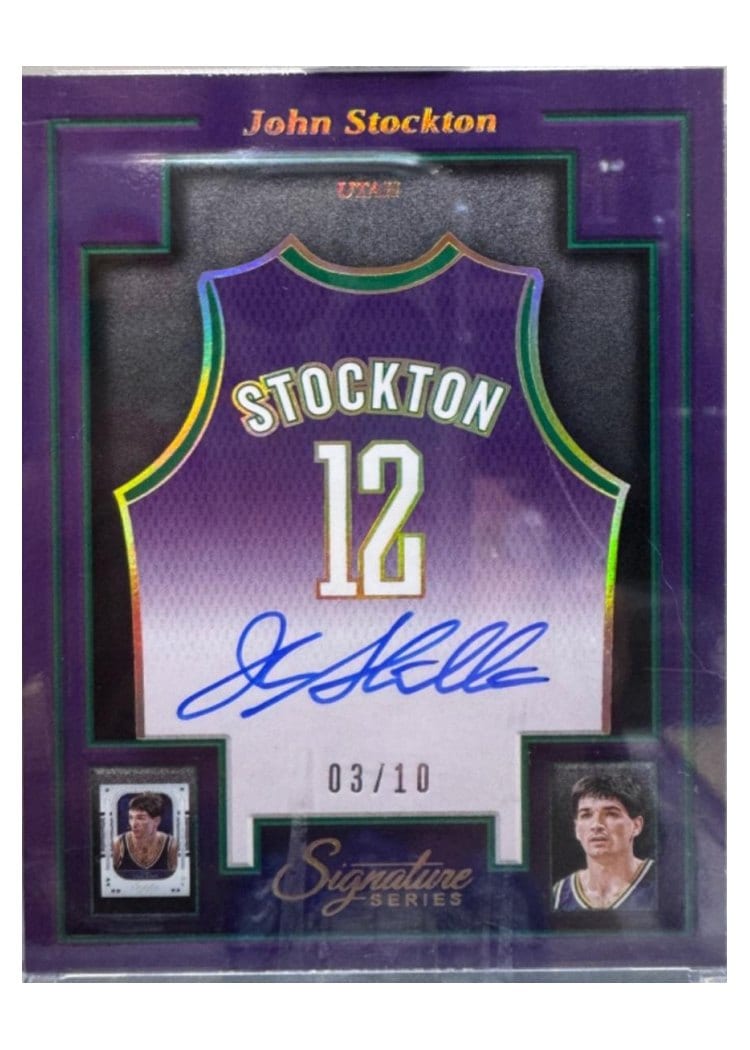 2025-26 Panini Signature Series Made to Frame John Stockton #26 card