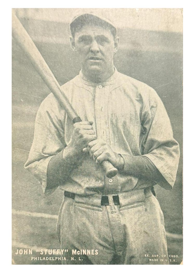 1927 Exhibits Green Tint John 'Stuffy' McInnes McInnis card