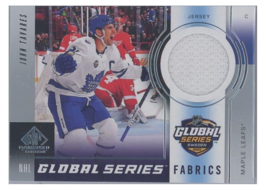 2024-25 SP Game Used 2023 Global Series Sweden Fabrics John Tavares #GSF-JT card