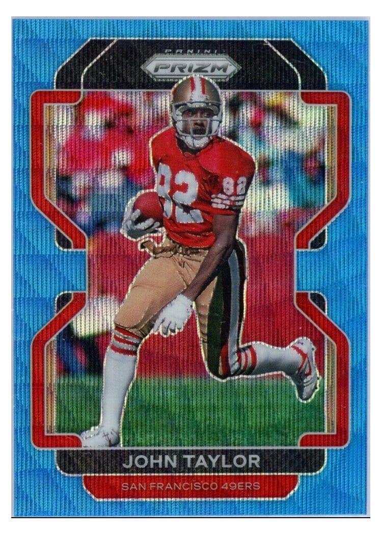 2021 Panini Prizm Base Set John Taylor Blue Wave Prizm #61 card