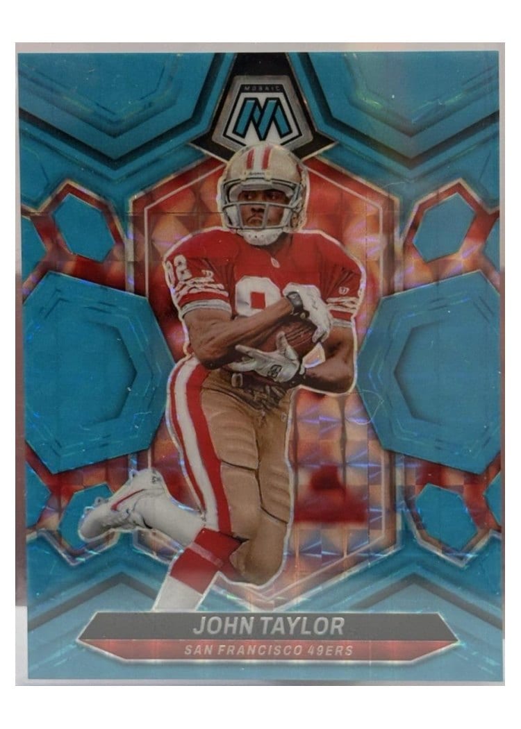 2024 Panini Mosaic Base Set John Taylor Blue Fluorescent #235 card