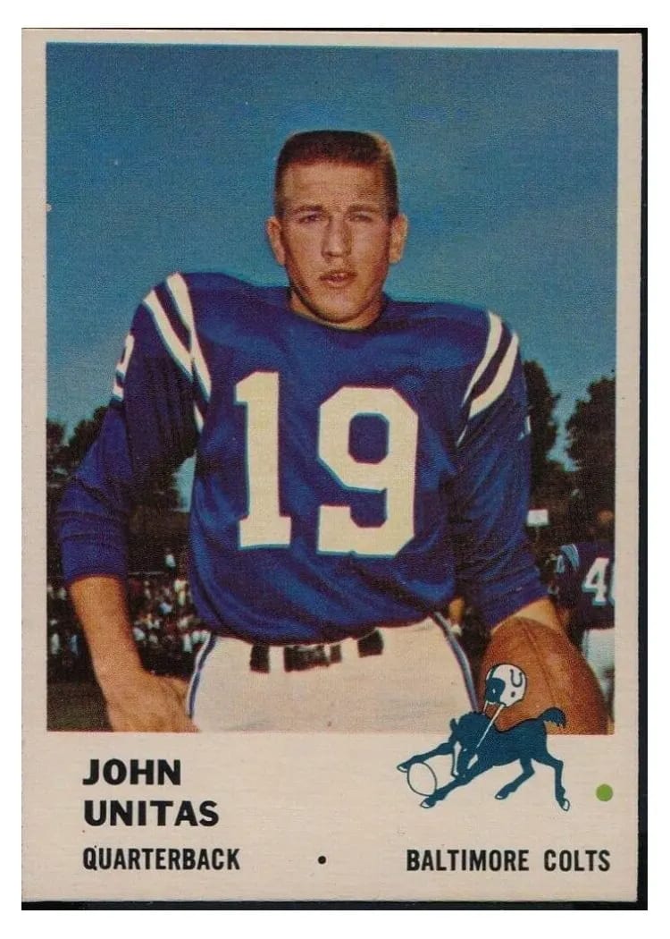1961 Fleer John Unitas #30 card