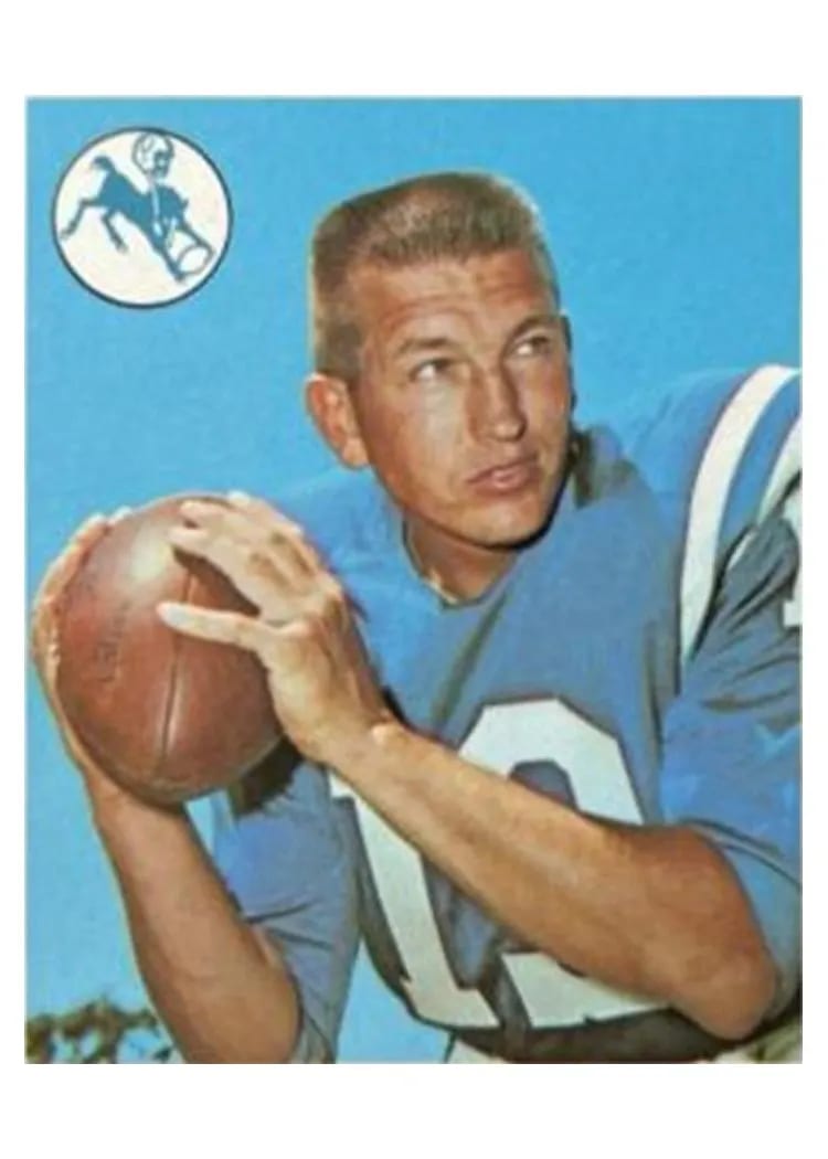 1968 Topps John Unitas #100 card