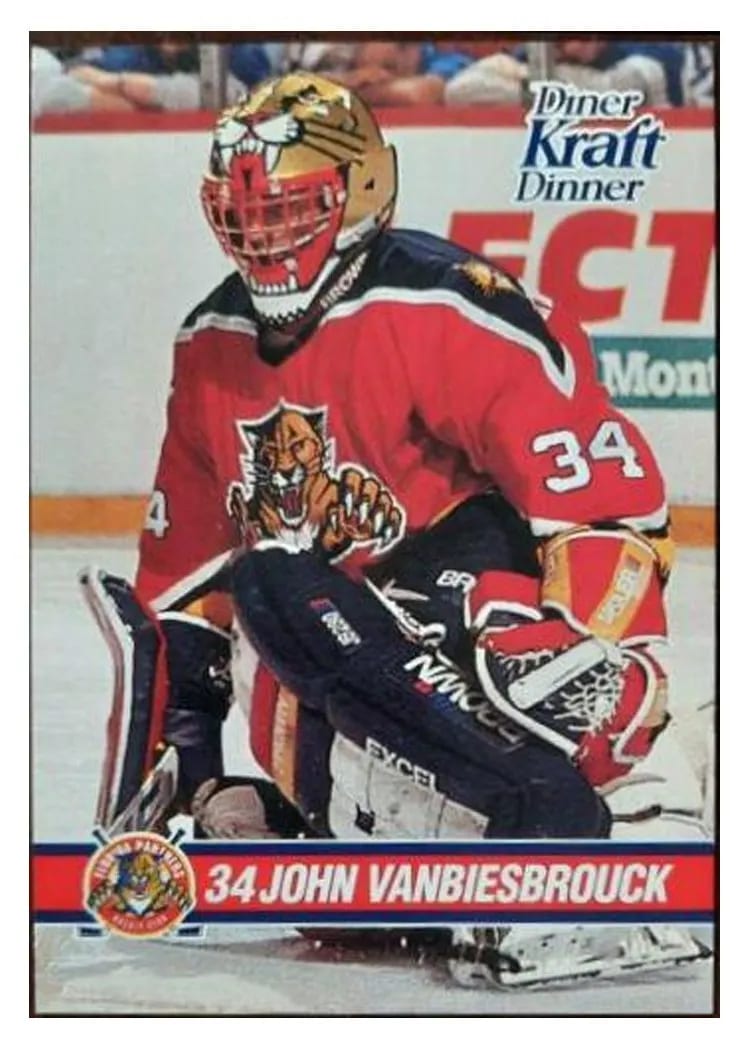 1993 Kraft Dinner John Vanbiesbrouck card