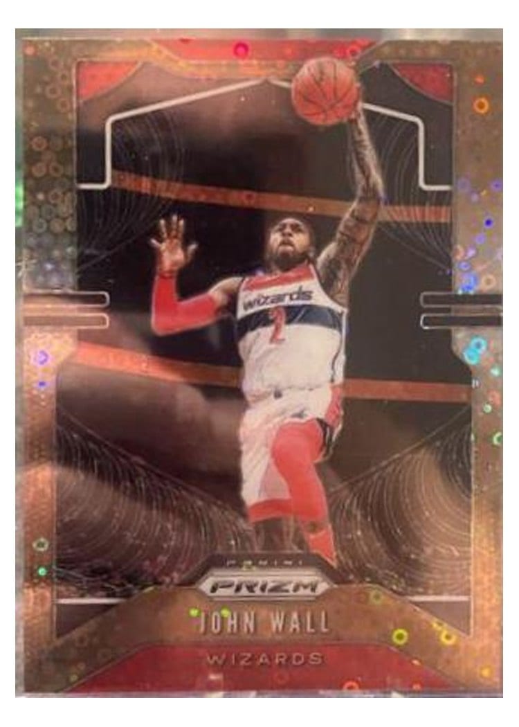 2019-20 Panini Prizm Base Set John Wall Fast Break Prizm Bronze #181 card