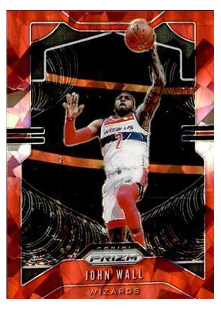 2019-20 Panini Prizm Base Set John Wall Red Ice Prizm #181 card