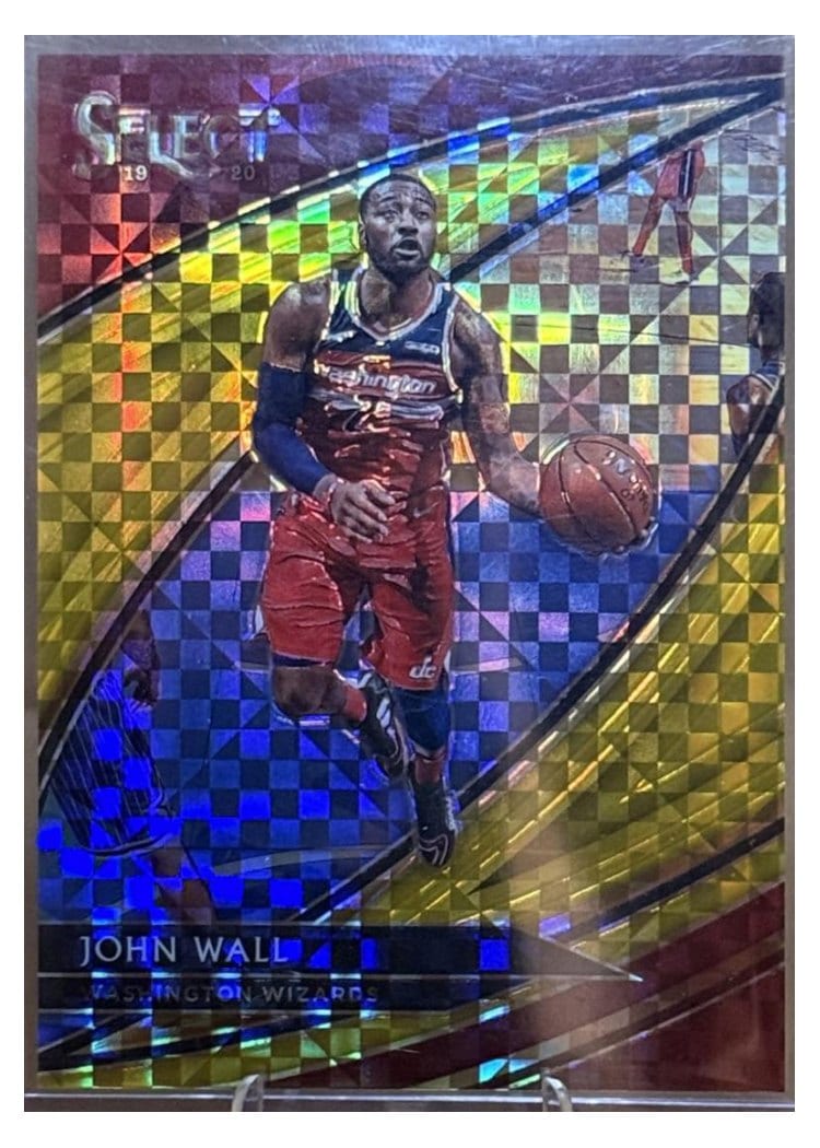 2019-20 Panini Select Base Set John Wall Gold Prizm #219 card