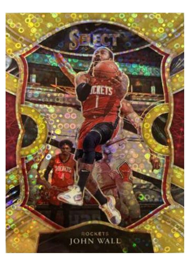 2020-21 Panini Select Base Set John Wall Gold Disco Prizm #31 card