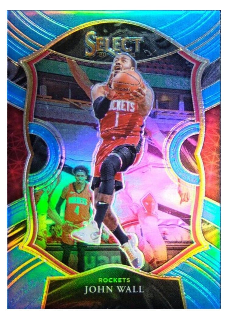 2020-21 Panini Select Base Set John Wall Light Blue Prizm #31 card