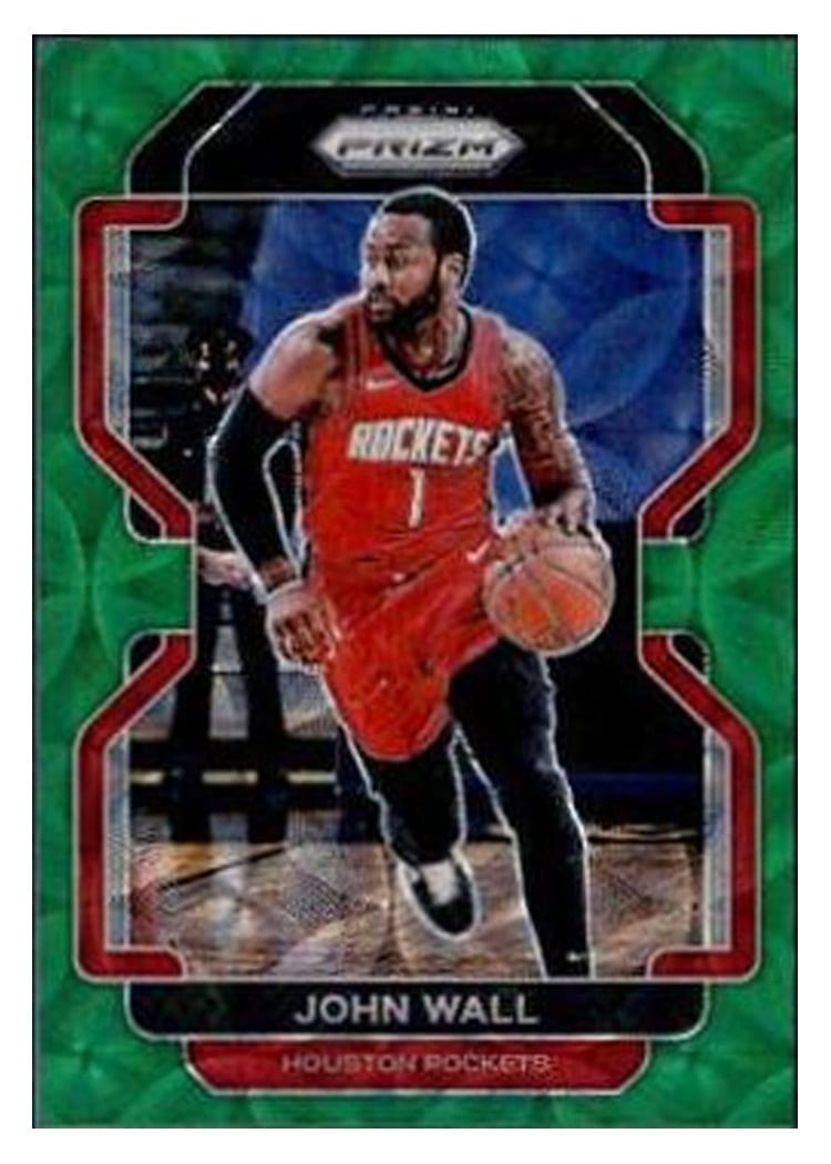 2021-22 Panini Prizm Base Set John Wall Green Choice Prizm #68 card