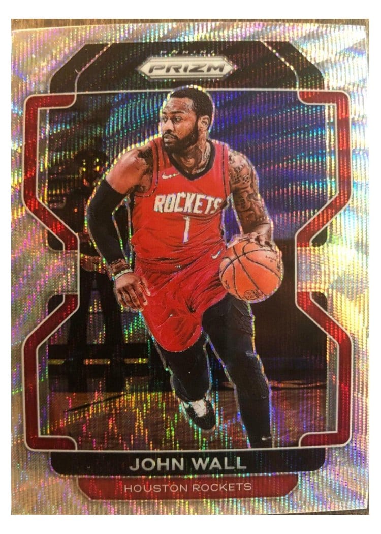 2021-22 Panini Prizm Base Set John Wall Gold Wave #68 card