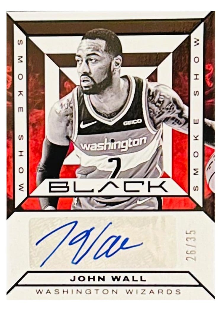 2023-24 Panini Black Smoke Show Signatures John Wall #SSS-JW card