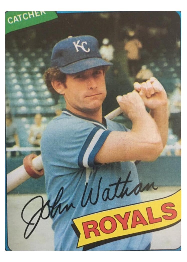 1980 Topps John Wathan #547 card