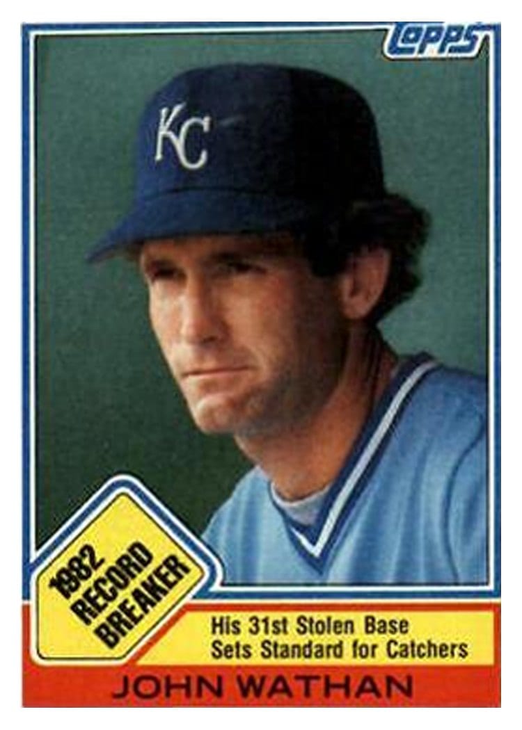 1983 Topps John Wathan #6 card