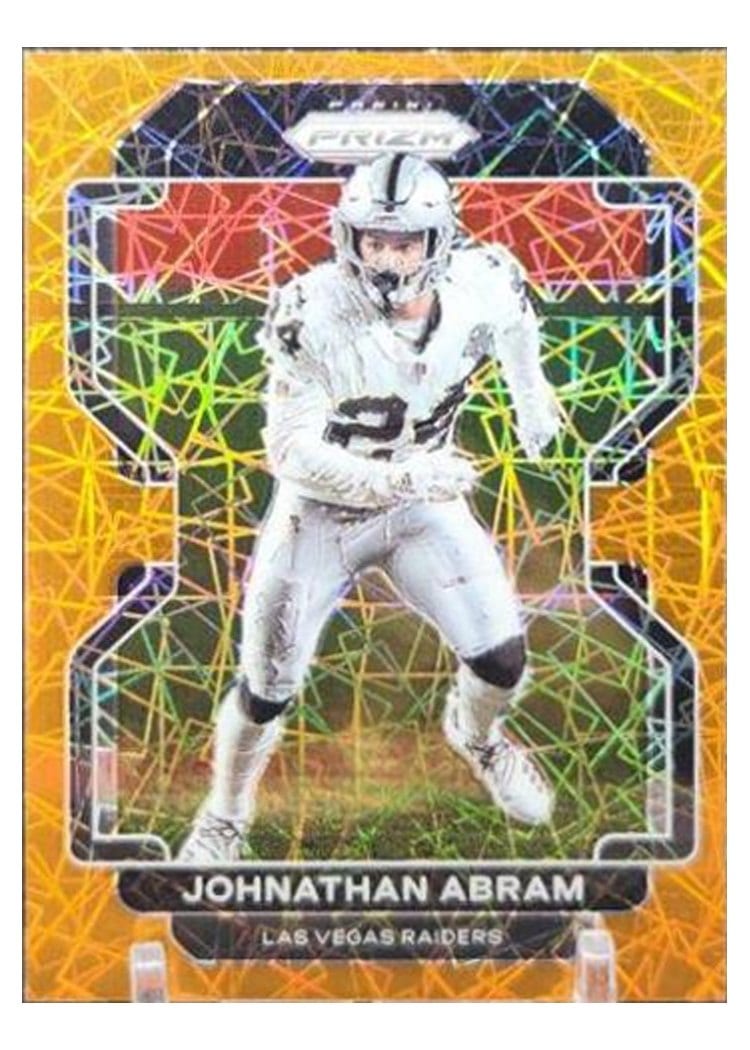 2021 Panini Prizm Base Set Johnathan Abram Orange Lazer Prizm #182 card