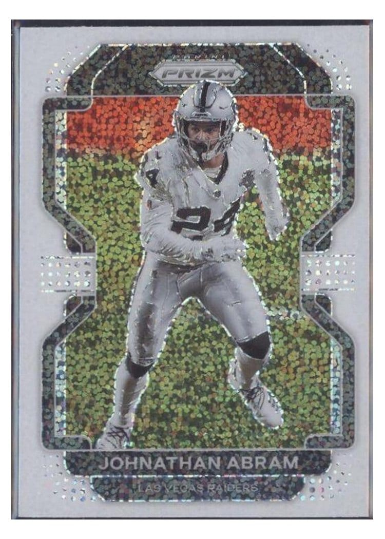 2021 Panini Prizm Base Set Johnathan Abram White Sparkle Prizm #182