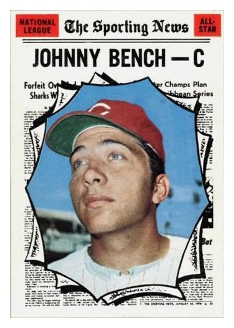 1970 Topps Johnny Bench #464 card