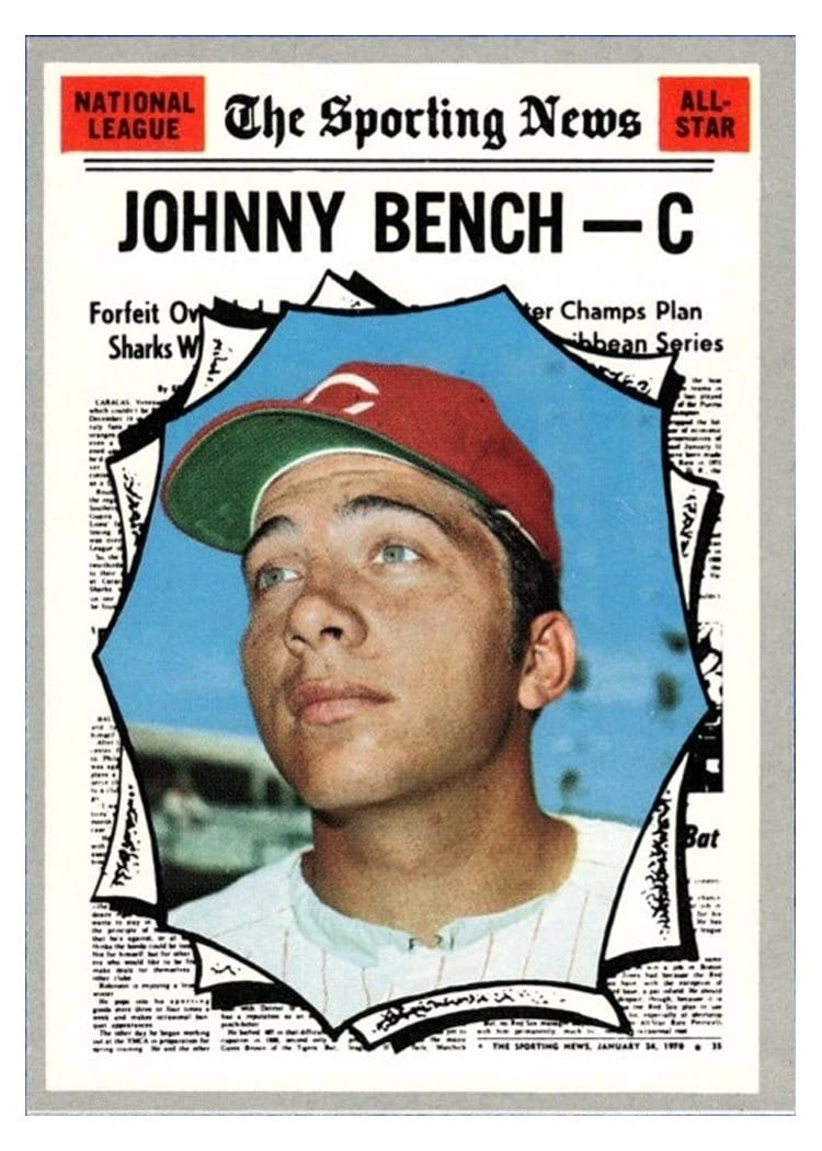 1970 Topps Base Set Johnny Bench #464 card