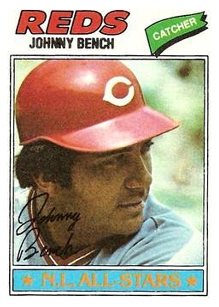 1977 Topps Johnny Bench #70 card