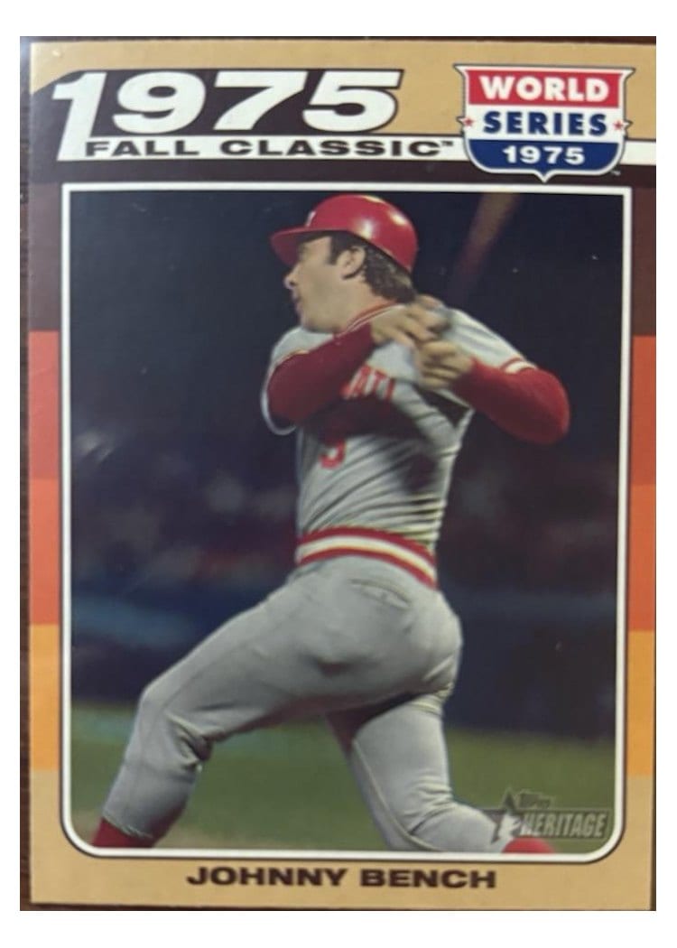 2024 Topps Heritage Mini 1975 Fall Classic Johnny Bench #75FC-2 card