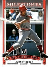 2025 Donruss Milestones Johnny Bench #10 card