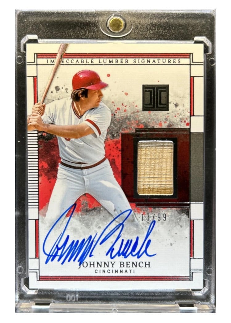 2025 Panini Impeccable Lumber Signatures Johnny Bench #28