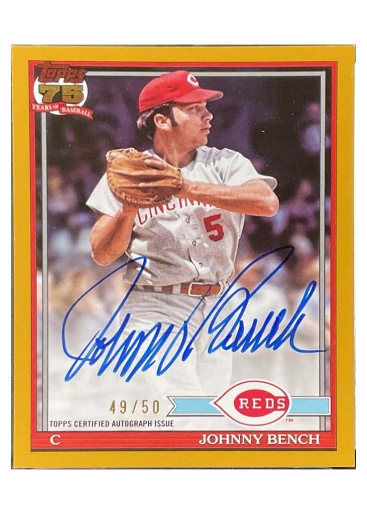 2026 Topps 1991 Topps Autographs Johnny Bench #91A-JBE card