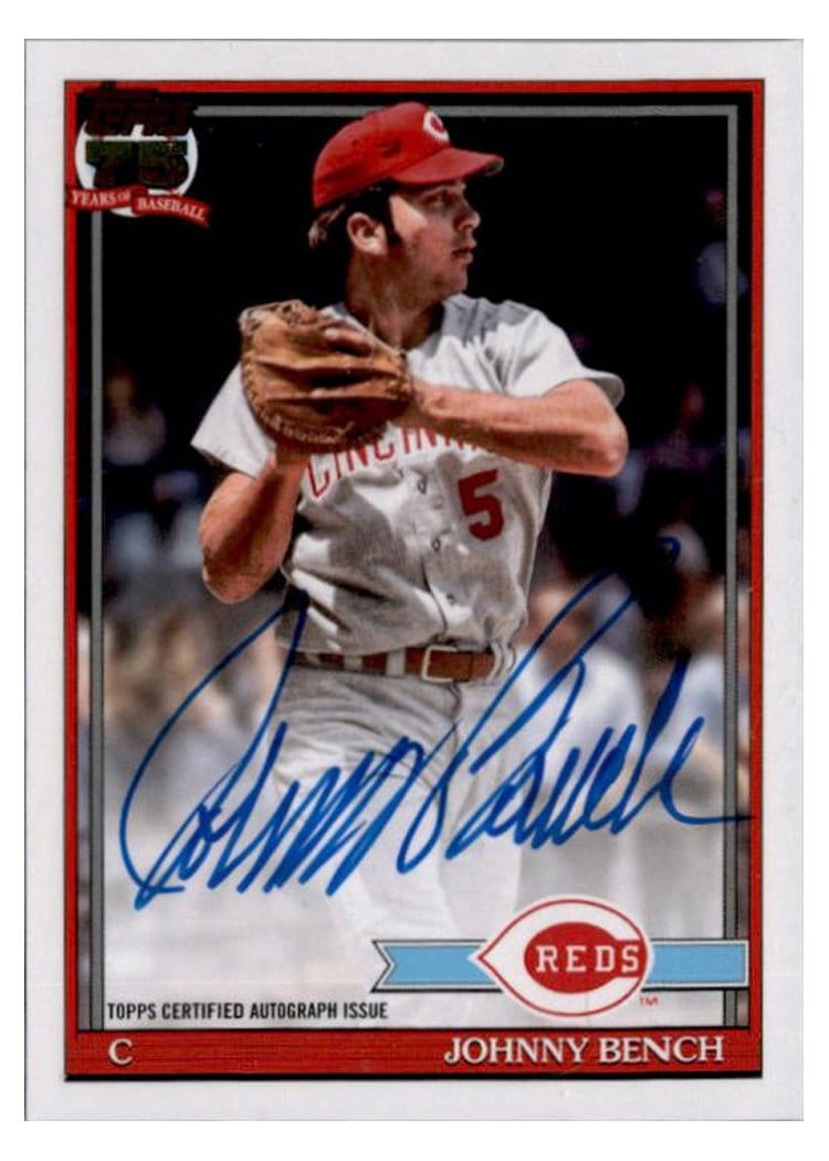 2026 Topps 1991 Topps Autographs Johnny Bench #91A-JBE card