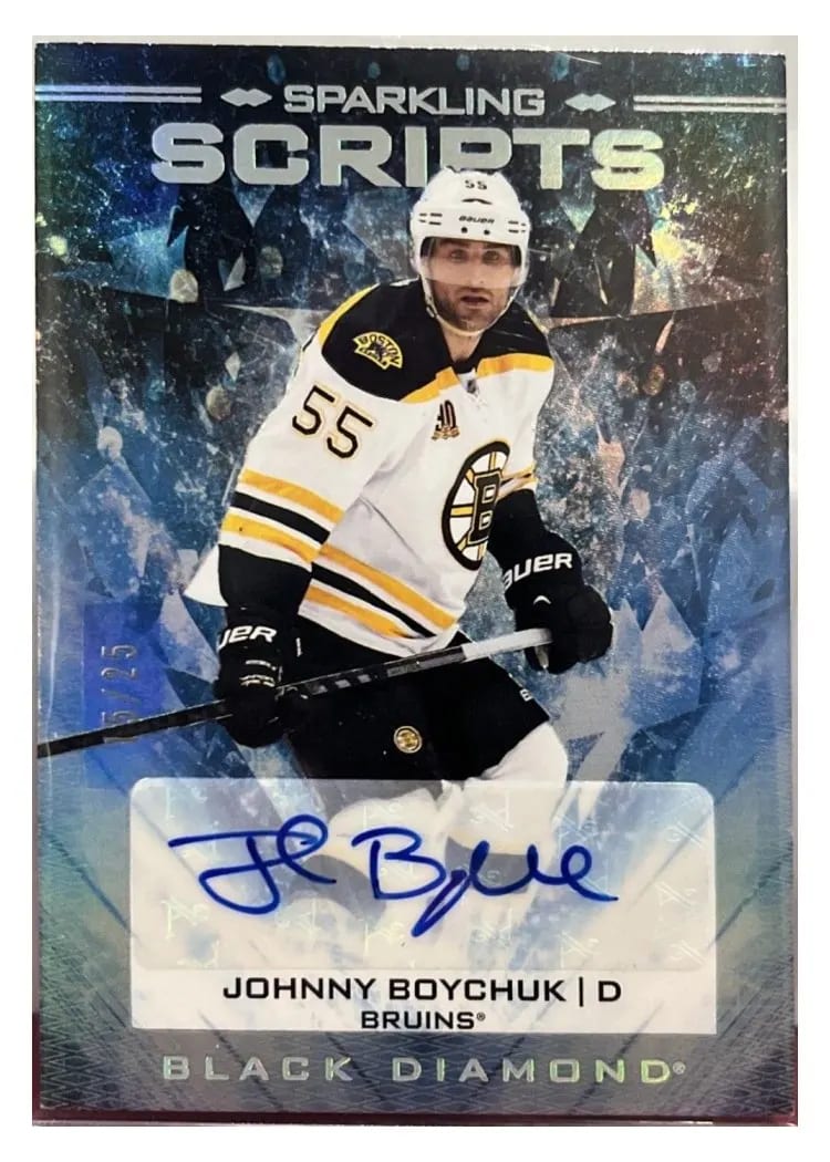 2024-25 Upper Deck Black Diamond Sparkling Scripts Johnny Boychuk #SS-JB card