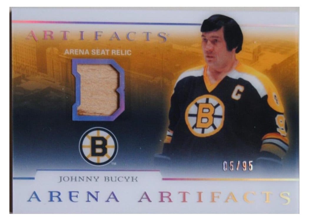2022-23 Upper Deck Artifacts Arena Artifacts Johnny Bucyk #AA-JB
