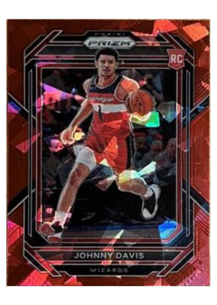 2022-23 Panini Prizm Base Set Johnny Davis Red Ice Prizm #231 card