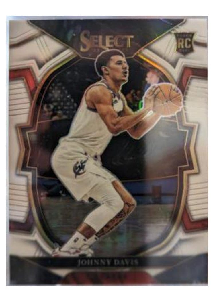2022-23 Panini Select Base Set Johnny Davis White Prizm #100 card