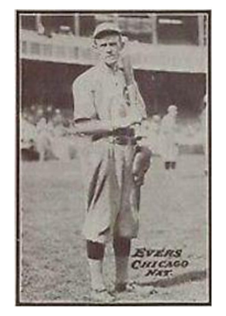 1913 National Game Johnny Evers card