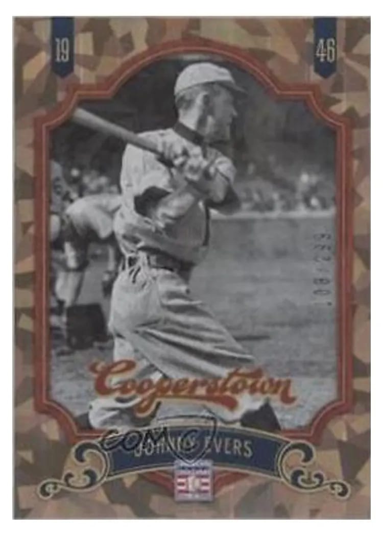 2012 Panini Cooperstown Johnny Evers Crystal Collection #34 card