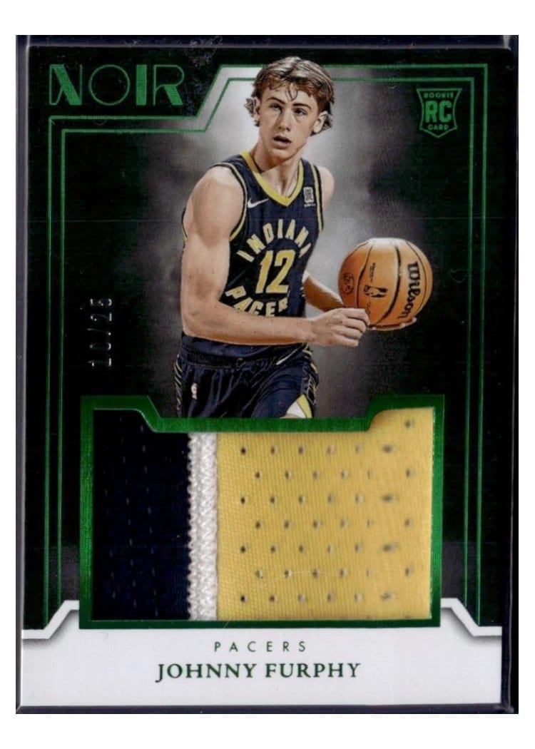 2024-25 Panini Noir Rookie Jumbo Material Set Johnny Furphy #19 card