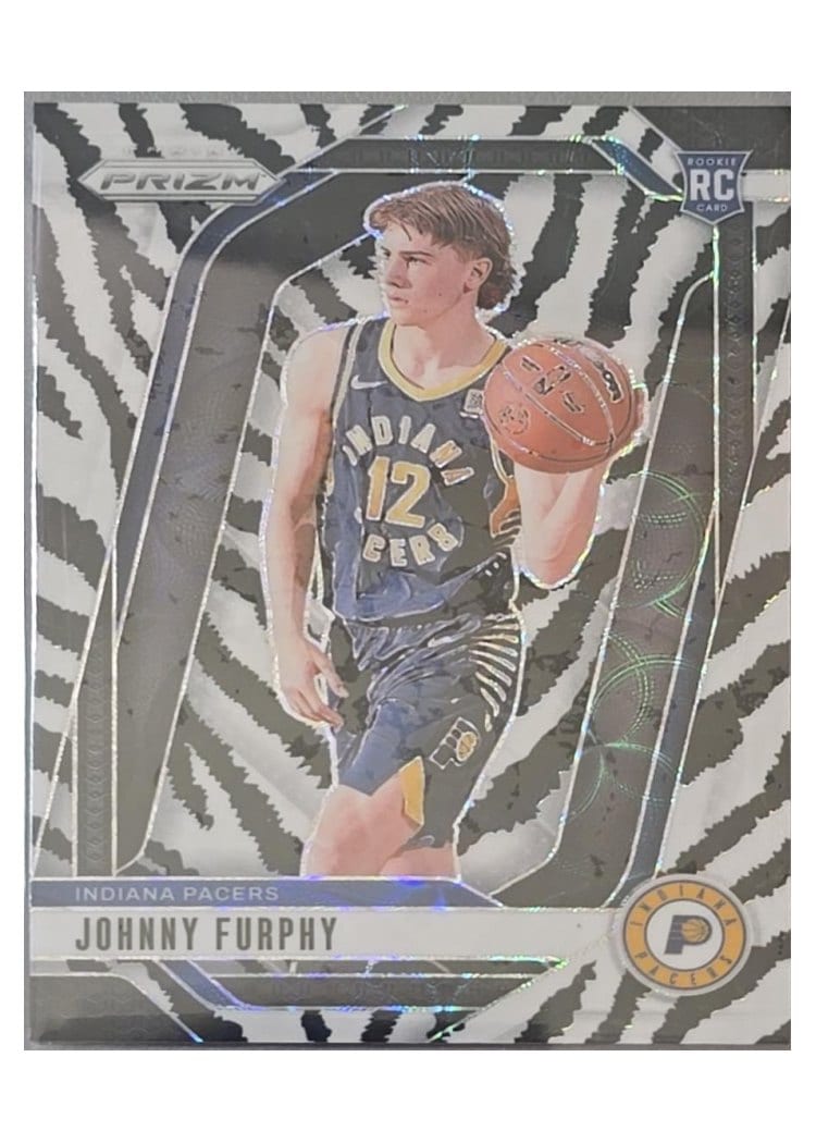 2024-25 Panini Prizm Base Set Johnny Furphy White Tiger Stripe #237