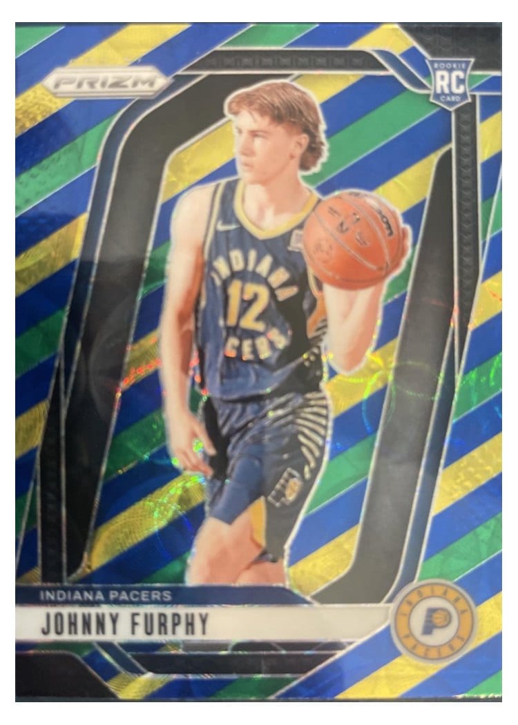2024-25 Panini Prizm Base Set Johnny Furphy Choice Blue Yellow Green #237 card