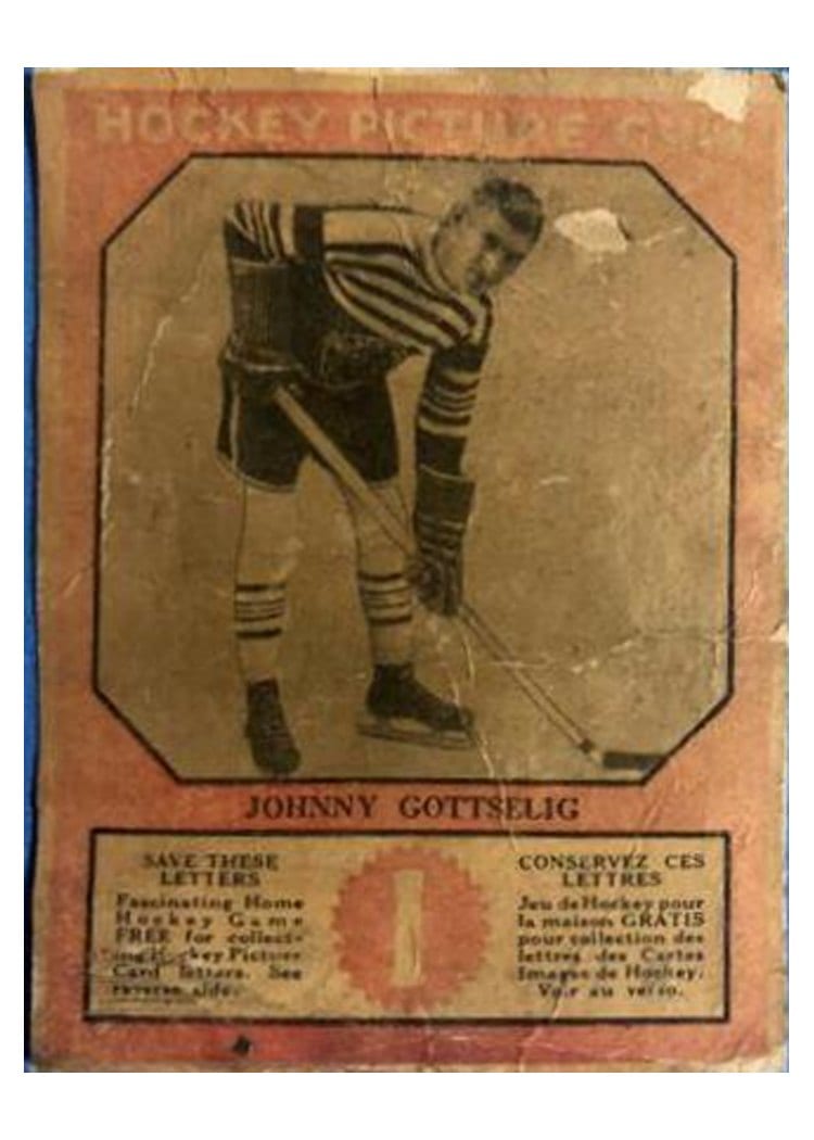 1933 V252 Canadian Gum Johnny Gottselig card